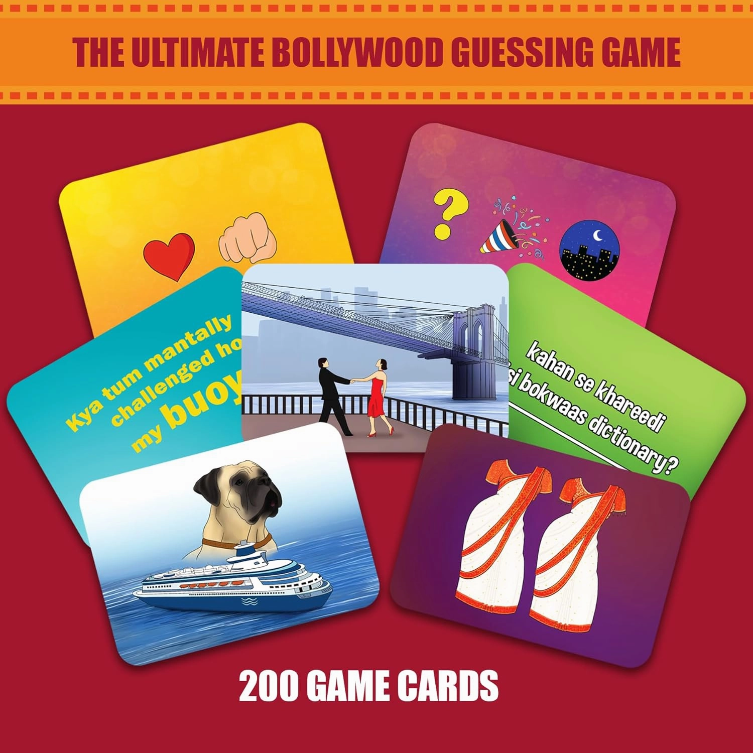 Gouda Games Bollywood Battle Trivia & Guessing Card Game For Ages 14 