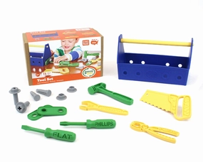 Green Toys 15-Piece Tool Set - Pretend Play - Blue