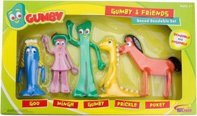 Gumby and Friends Bendable Action Figure Set