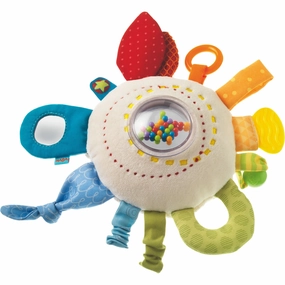 HABA Rainbow Teether Cuddly Activity Toy  Multicolor