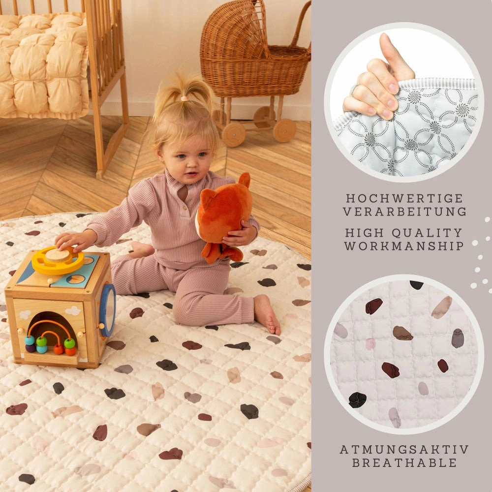 Hakuna Matte: Quilted Playmat  Confetti - 59" Circle, Padded Floor Blanket