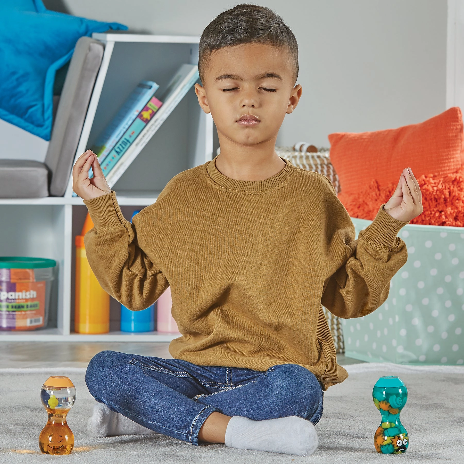 Hand2Mind Express Your Emotions Sensory Bottles Set: Overwhelmed & Calm