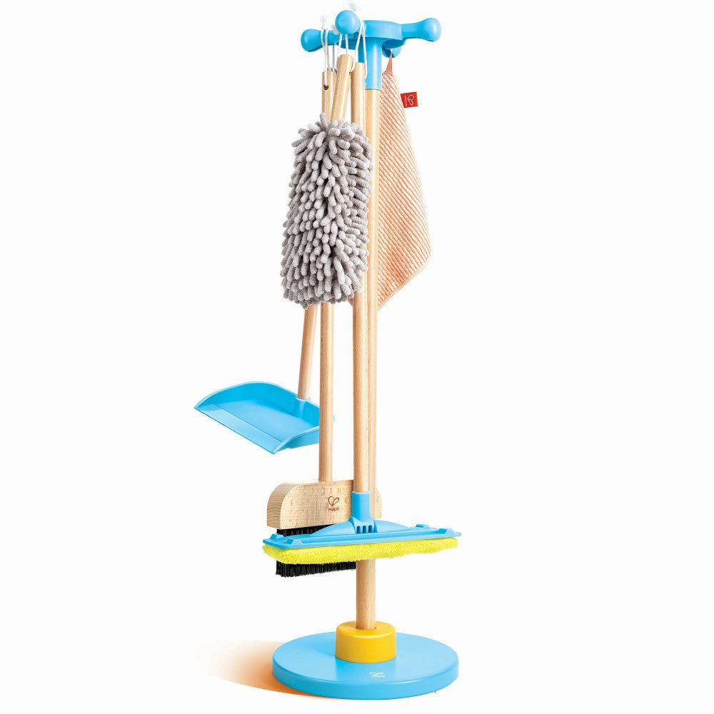 Hape 6pc Clean Up Broom Set - Yellow & Blue Playset