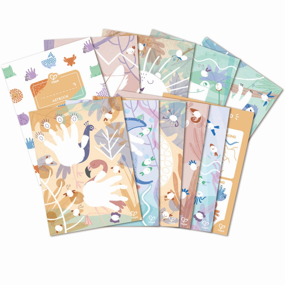 Hape Animal & Nature 16pc Finger Painting Art Set