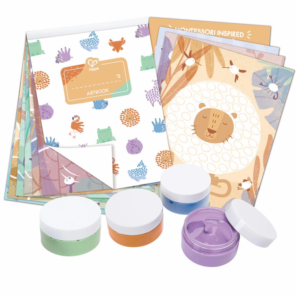 Hape Animal & Nature 16pc Finger Painting Art Set