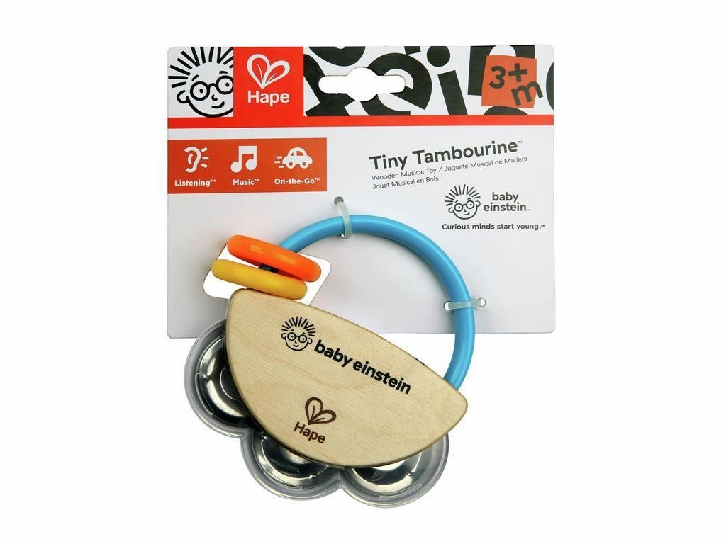 Hape Baby Einstein Tiny Tambourine Musical Toy for Ages 3 Months & Up
