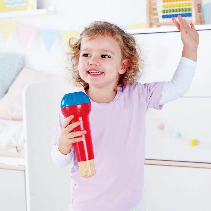 Hape Battery Free Mighty Echo Microphone Toy for Toddlers Ages 1 & Up