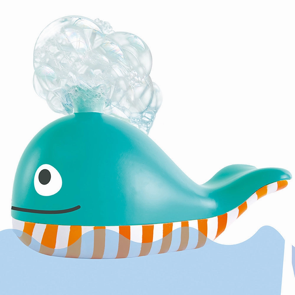 Hape Bubble Blowing Whale - Blue & Yellow Bath Toy