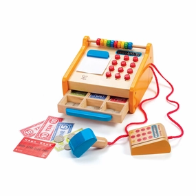 Hape Checkout Register - Wooden Pretend Play Set for Kids, Ages 3 