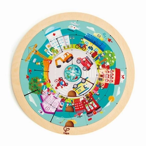 Hape Jobs Roundabout Children's Circular Wooden Puzzle for Ages 4 & Up