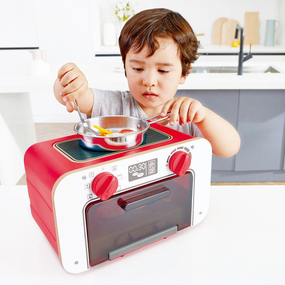 Hape My Baking Oven Playset with Magic Color-Changing Cookies - Red & White