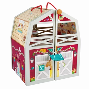 Hape Pony Club Ranch - 2-Level Wooden Barn Playset
