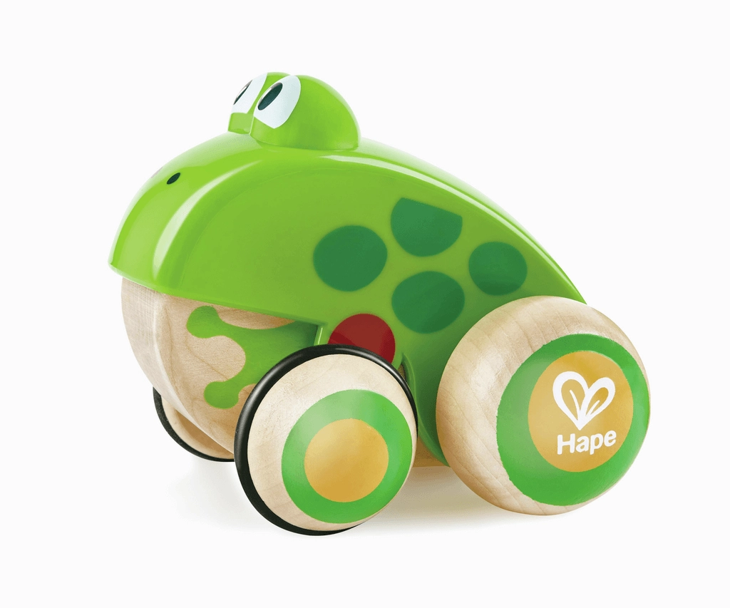 Hape Pull-Along Frog Family Educational Toy for Toddlers Ages 1 and Up