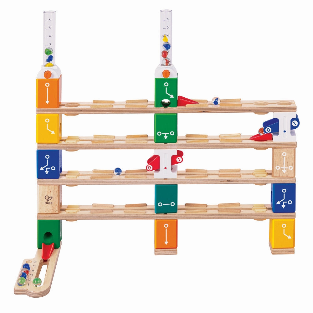 Hape Quadrilla 102-pc Wooden Marble Run Basic Coding Set