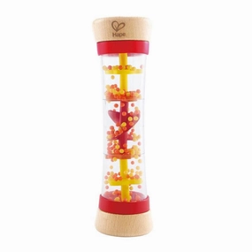 Hape Red Beaded Raindrops Sensory Baby Rattle Toy Suitable from Birth