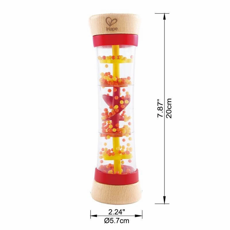 Hape Red Beaded Raindrops Sensory Baby Rattle Toy Suitable from Birth