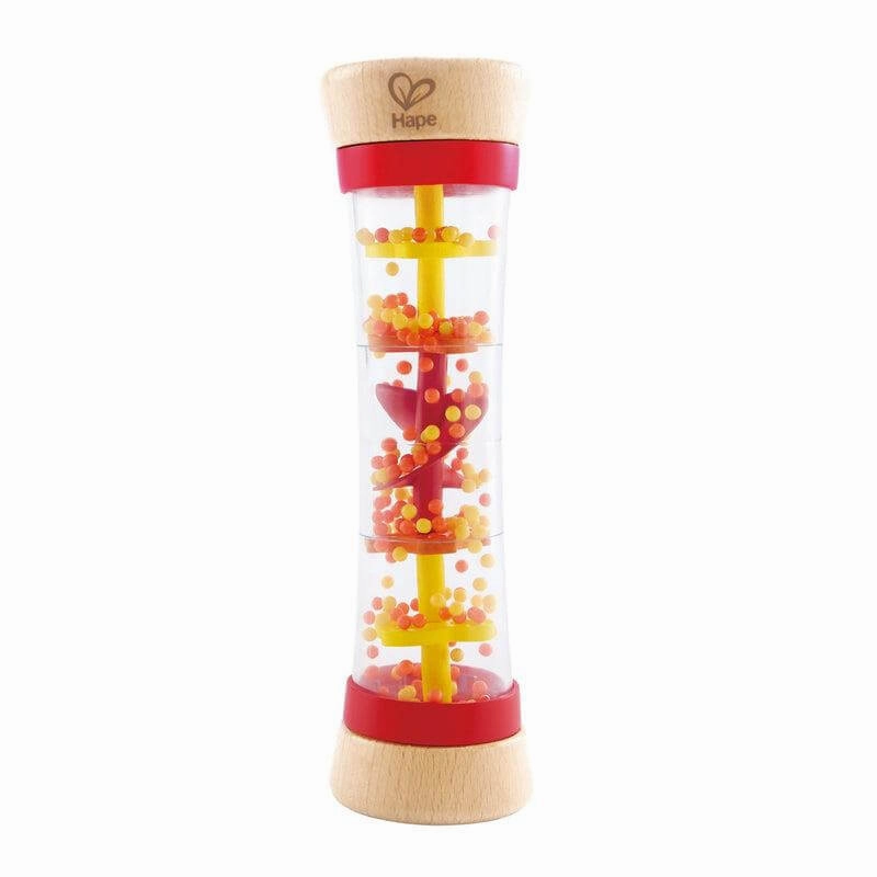 Hape Red Beaded Raindrops Sensory Baby Rattle Toy Suitable from Birth