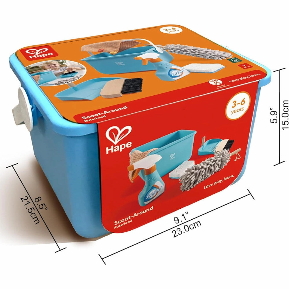 Hape Scoot-Around Clean Up Bucket Set  7-Piece Playset