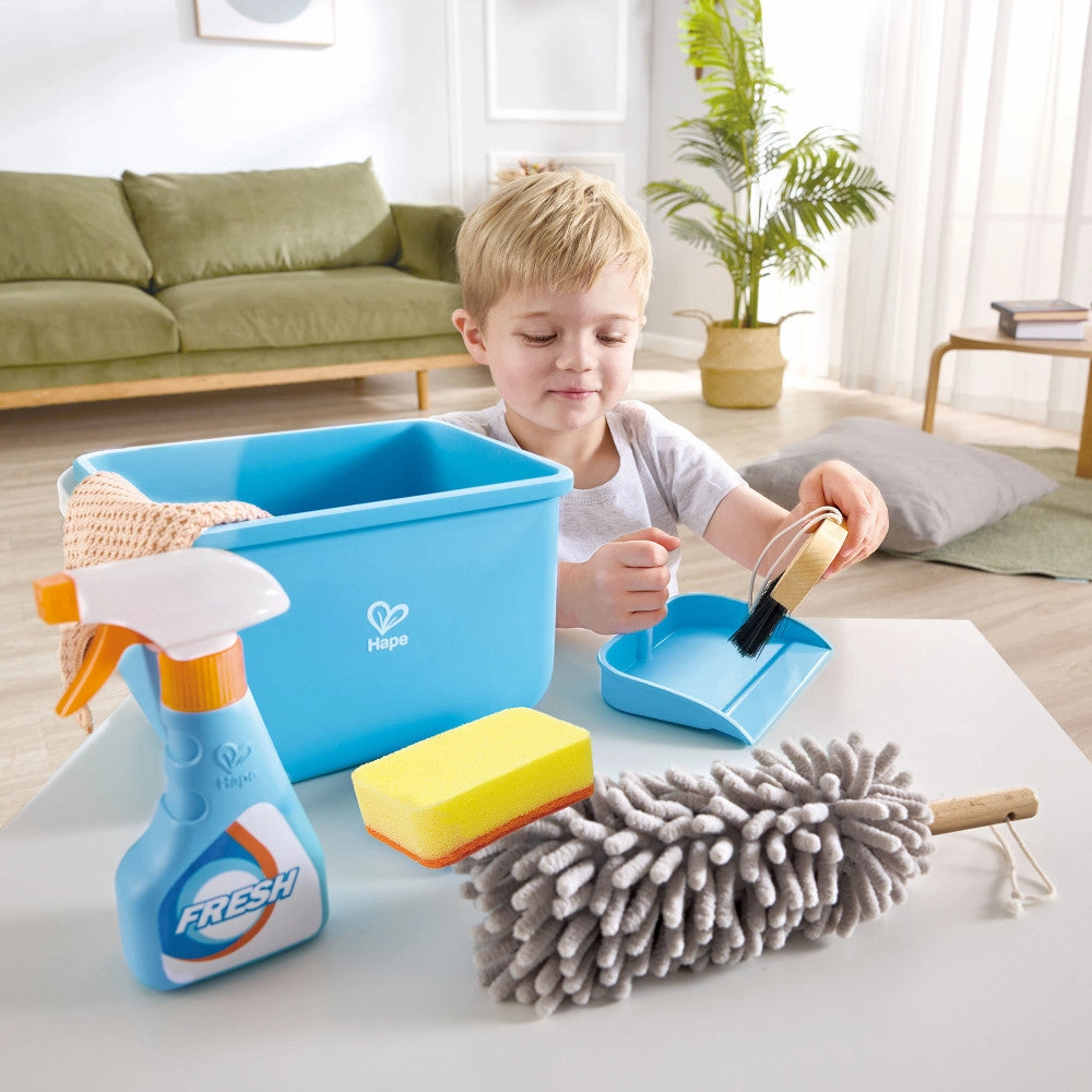 Hape Scoot-Around Clean Up Bucket Set  7-Piece Playset