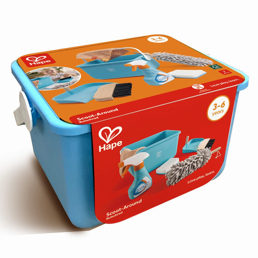 Hape Scoot-Around Clean Up Bucket Set  7-Piece Playset