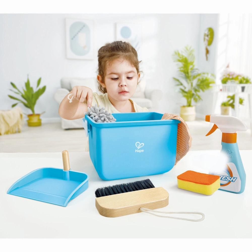 Hape Scoot-Around Clean Up Bucket Set  7-Piece Playset