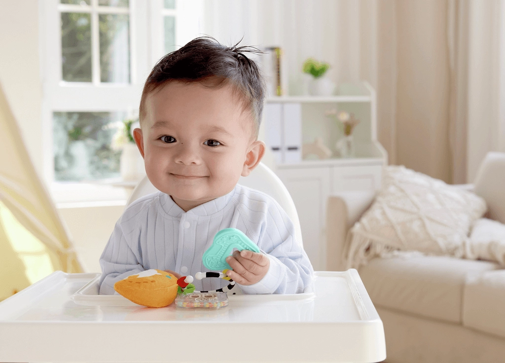Hape Sensory ABC Playset with Rattle & Teether for Babies Ages 3M & Up