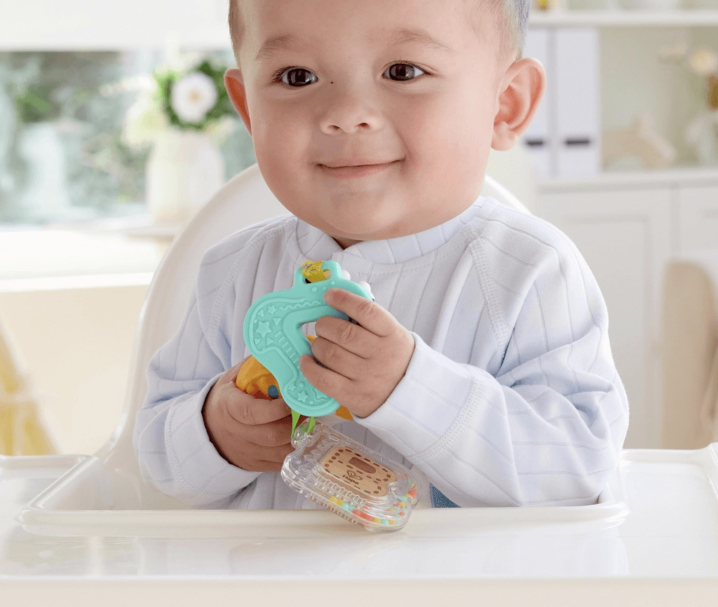 Hape Sensory ABC Playset with Rattle & Teether for Babies Ages 3M & Up