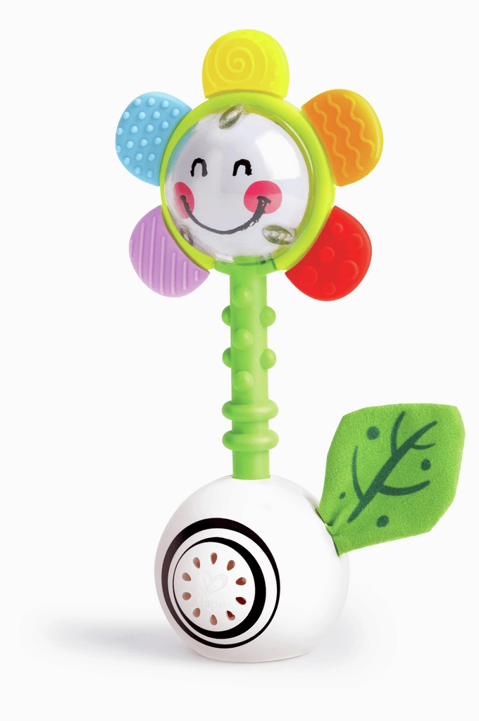 Hape Shake and Sparkle Flower Rattle Sensory Toy Suitable from Birth