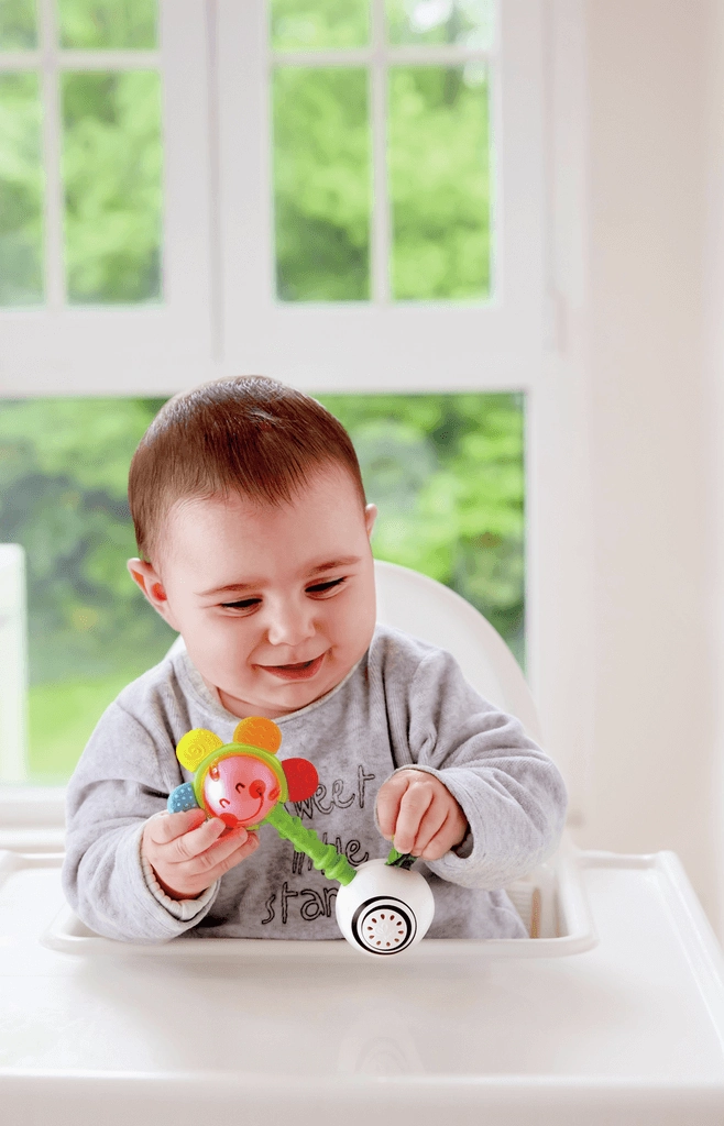 Hape Shake and Sparkle Flower Rattle Sensory Toy Suitable from Birth