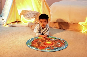 Hape Underground World Circular Puzzle with Poster for Ages 4 and Up
