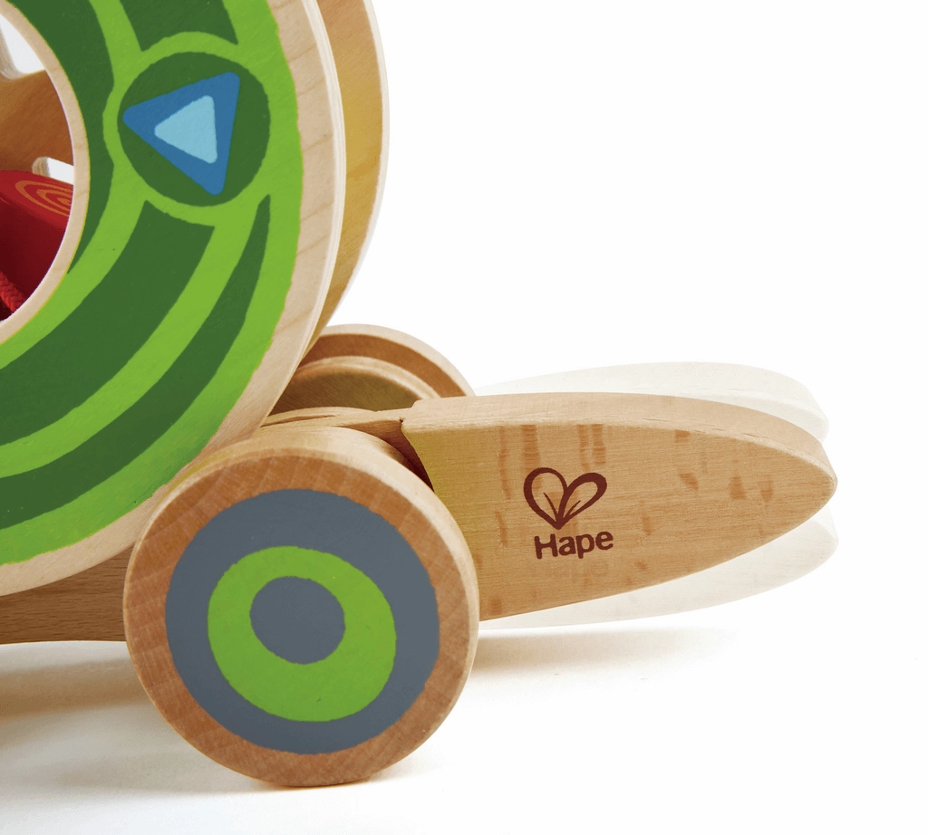 Hape Walk-A-Long Snail Pull Along and Shape Sorter Toy for Ages 1 & Up