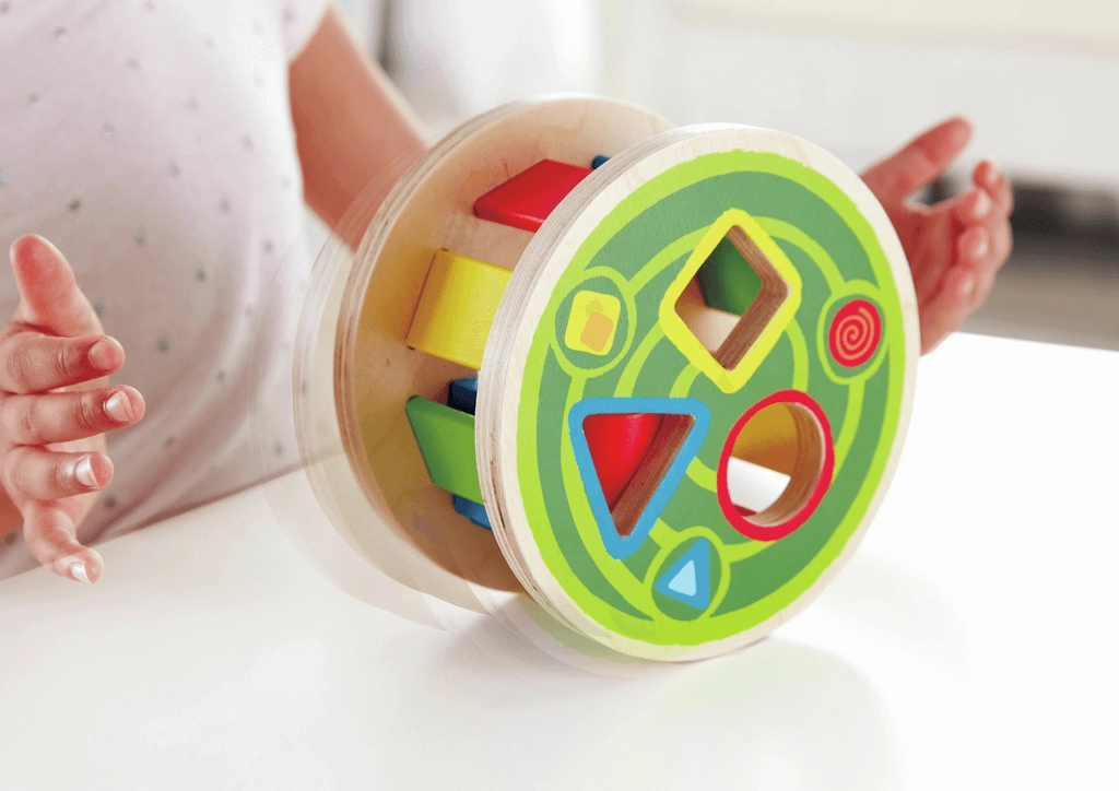 Hape Walk-A-Long Snail Pull Along and Shape Sorter Toy for Ages 1 & Up