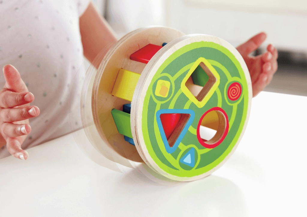 Hape Walk-A-Long Snail Pull Along and Shape Sorter Toy for Ages 1 & Up