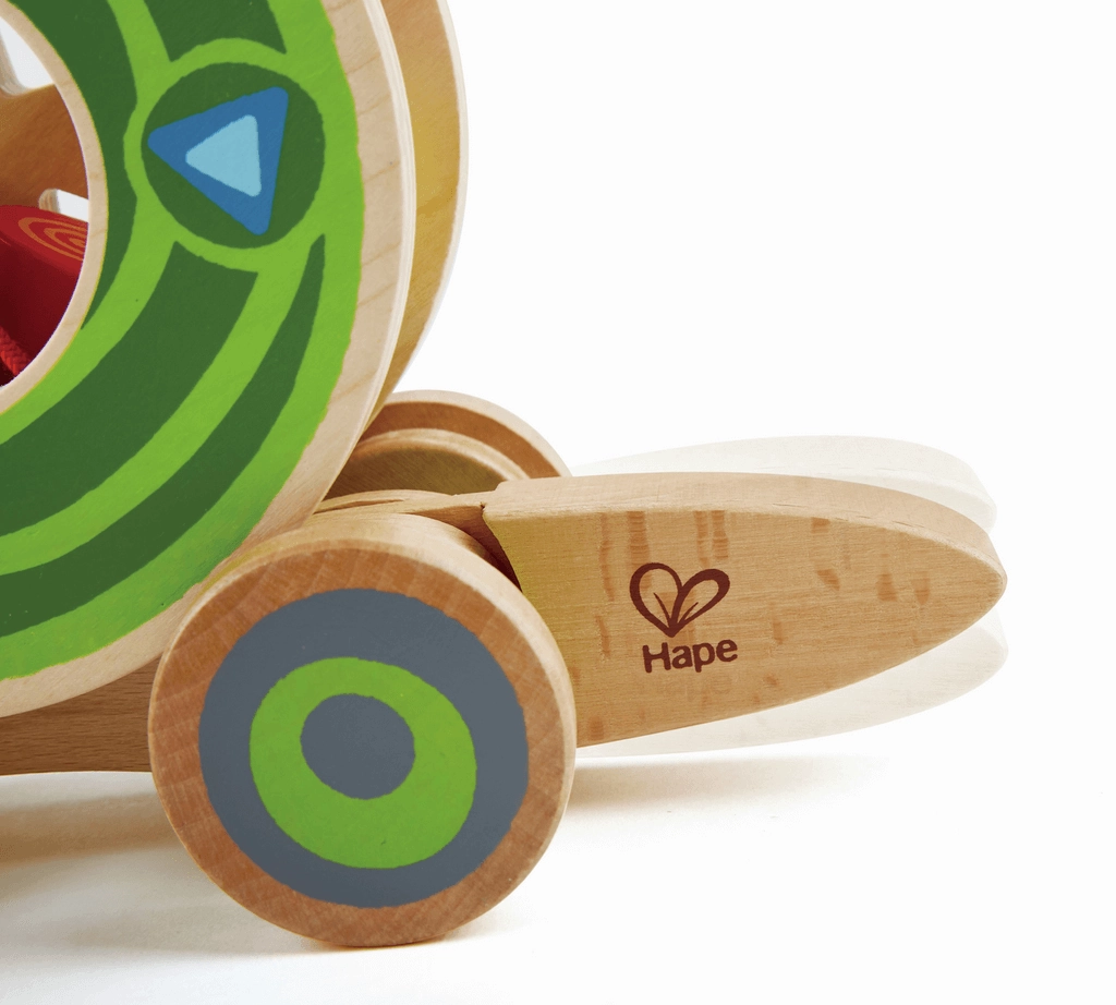 Hape Walk-A-Long Snail Pull Along and Shape Sorter Toy for Ages 1 & Up