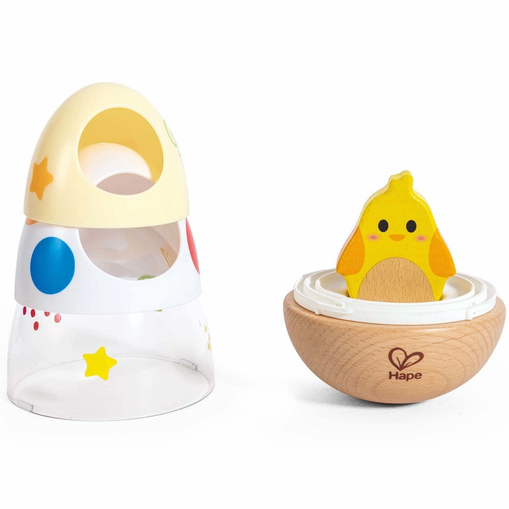 Hape Wobble Wonder Stacker - Playful Chicken & Egg Toy