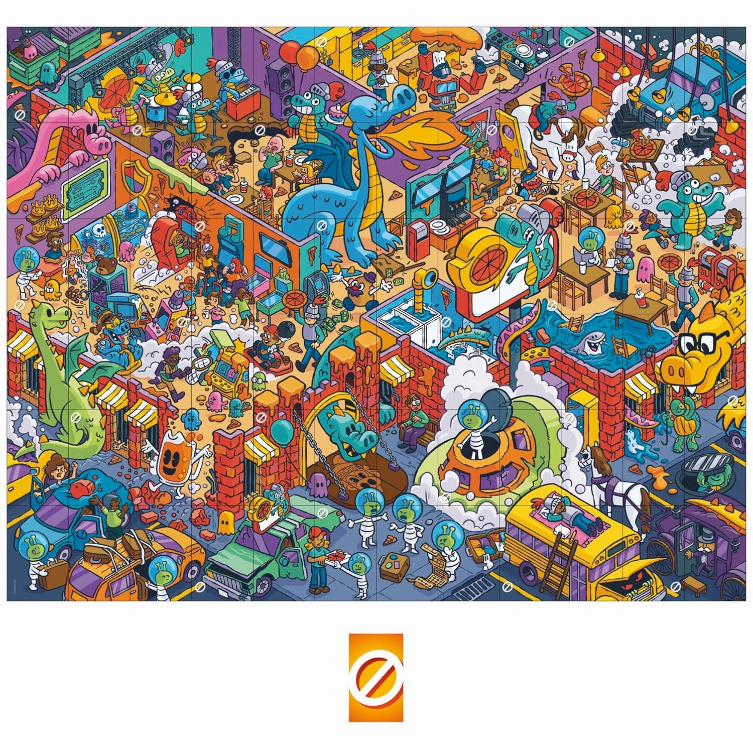 Hasbro Gaming Puzl It Pizza Party Competitive Puzzle Card Game for Ages 7 and Up