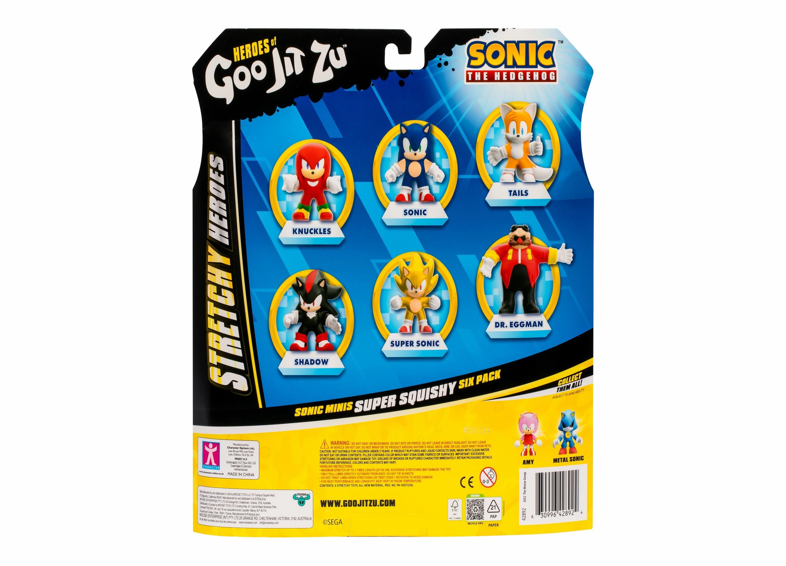 Heroes of Goo Jit Zu Sonic the Hedgehog Stretchy Minis 6-Pack