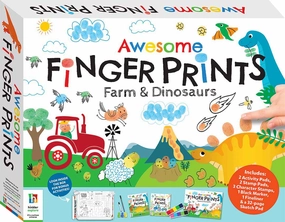 Hinkler Awesome Fingerprints Farm & Dinosaurs