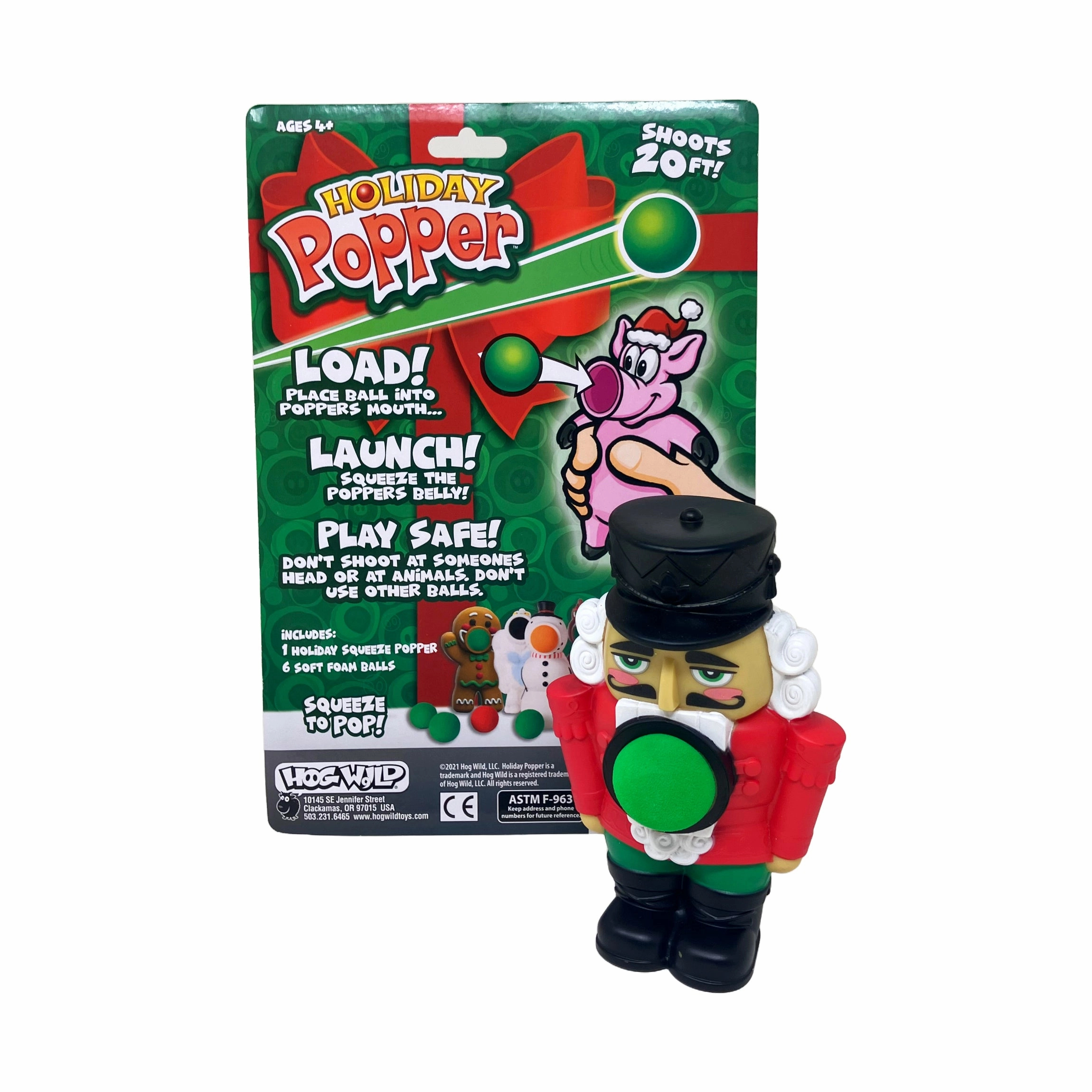 Holiday Popper - Nutcracker: Festive Foam Ball Launcher