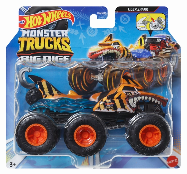 Hot Wheels Monster Truck Big Rigs Tiger Shark