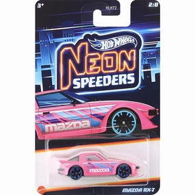 Hot Wheels Neon Speeder 2025 Edition 1:64 Scale Mazda RX 7 Die-Cast Vehicles For Ages 3 
