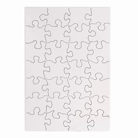 Hygloss Create-Your-Own 28-Piece Rectangle Puzzle - 24 Pack