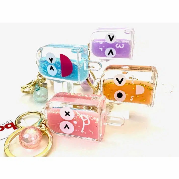 Ice Pop Face Emoji Keyring