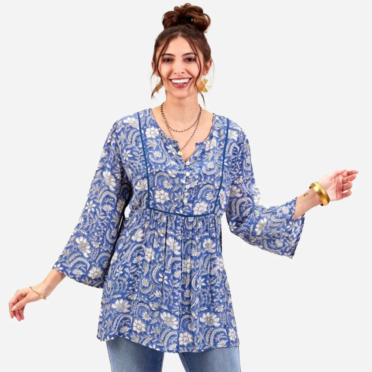 Jasmine Blue Bohemian Tunic