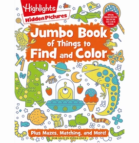 Jumbo Book Of Things To Find And Color: Pluz Mazes Matching and More for Children Book (English) [Paperback] Highlights