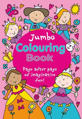 Jumbo Colouring 56 Page Book Pink