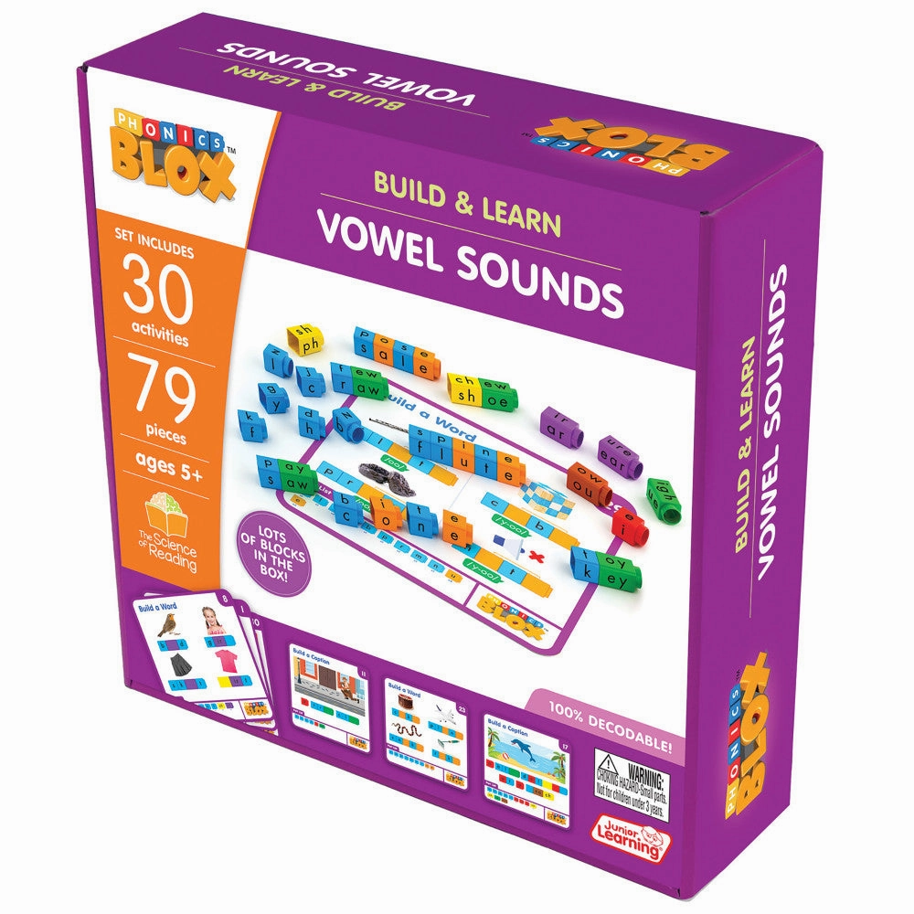 Junior Learning Rainbow Phonics Blox - Vowel Sounds Phase 5 - Educational Toy for Kids 5 