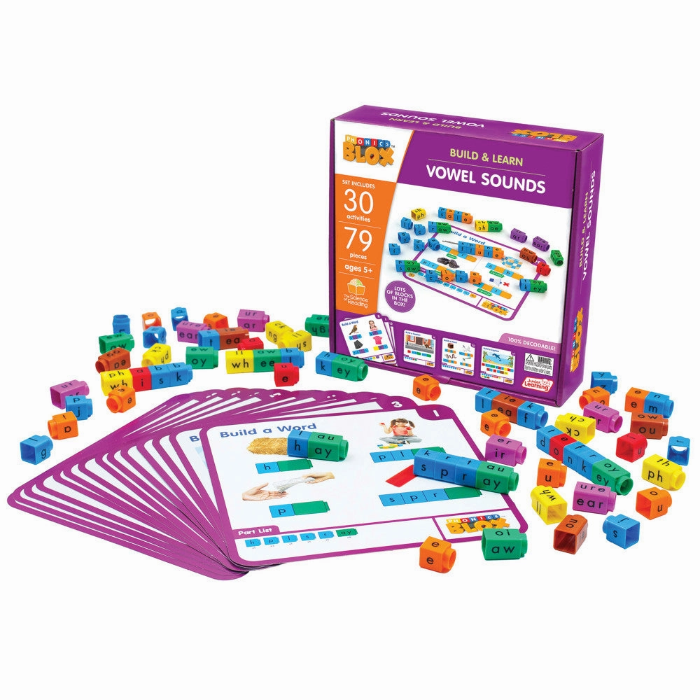 Junior Learning Rainbow Phonics Blox - Vowel Sounds Phase 5 - Educational Toy for Kids 5 