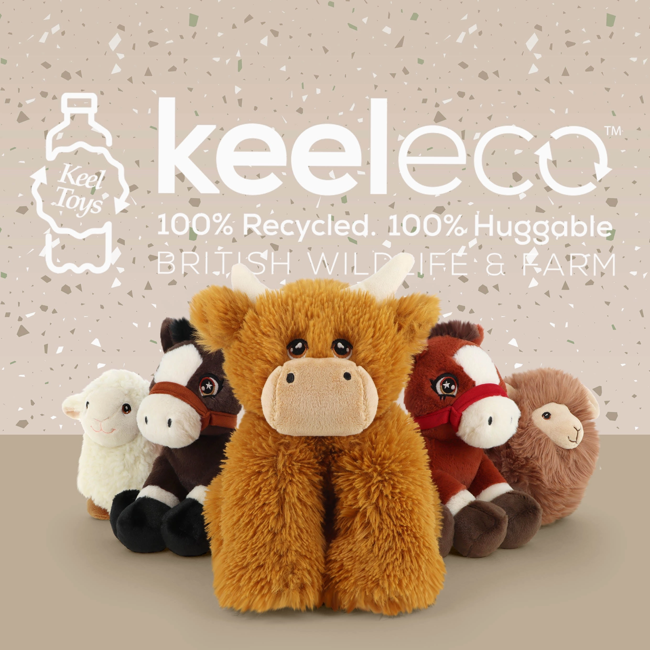Keeleco 18cm Frog British Wildlife Recycled Soft Toy for All Ages