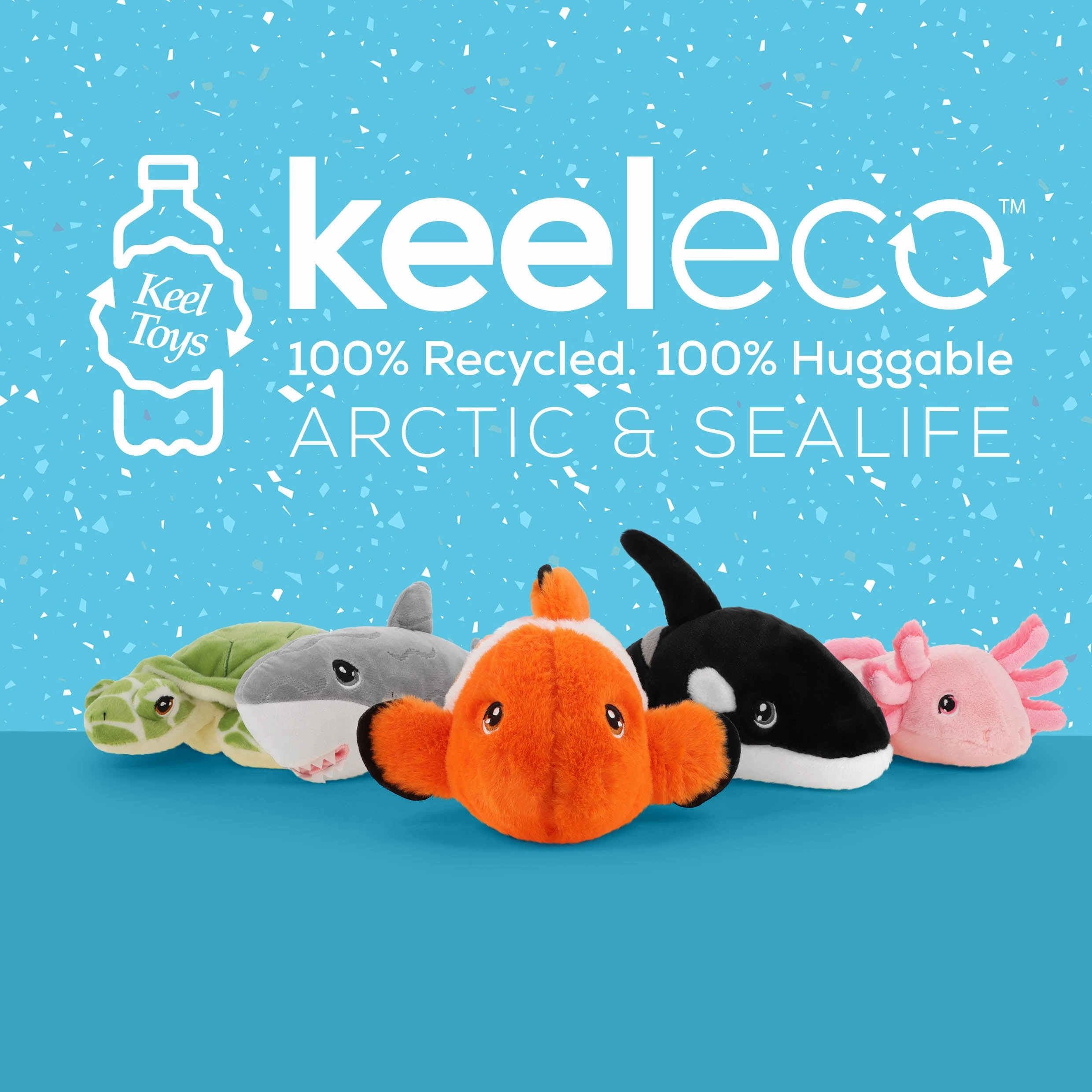 Keeleco 25cm Seagull Sealife Animal Recycled Soft Toy for All Ages